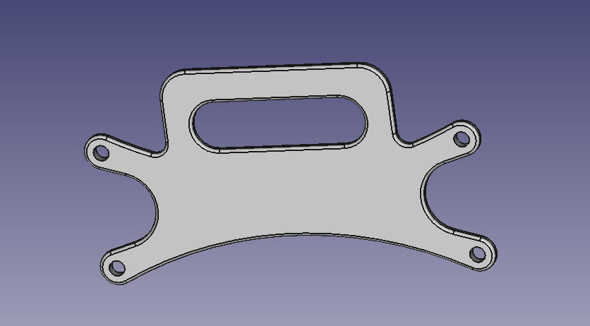 The 3D model of the winder in FreeCAD.